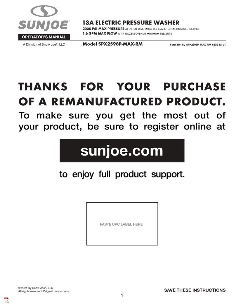 SNOWJOE SUNJOE SPX2598P-MAX-RM User manual
