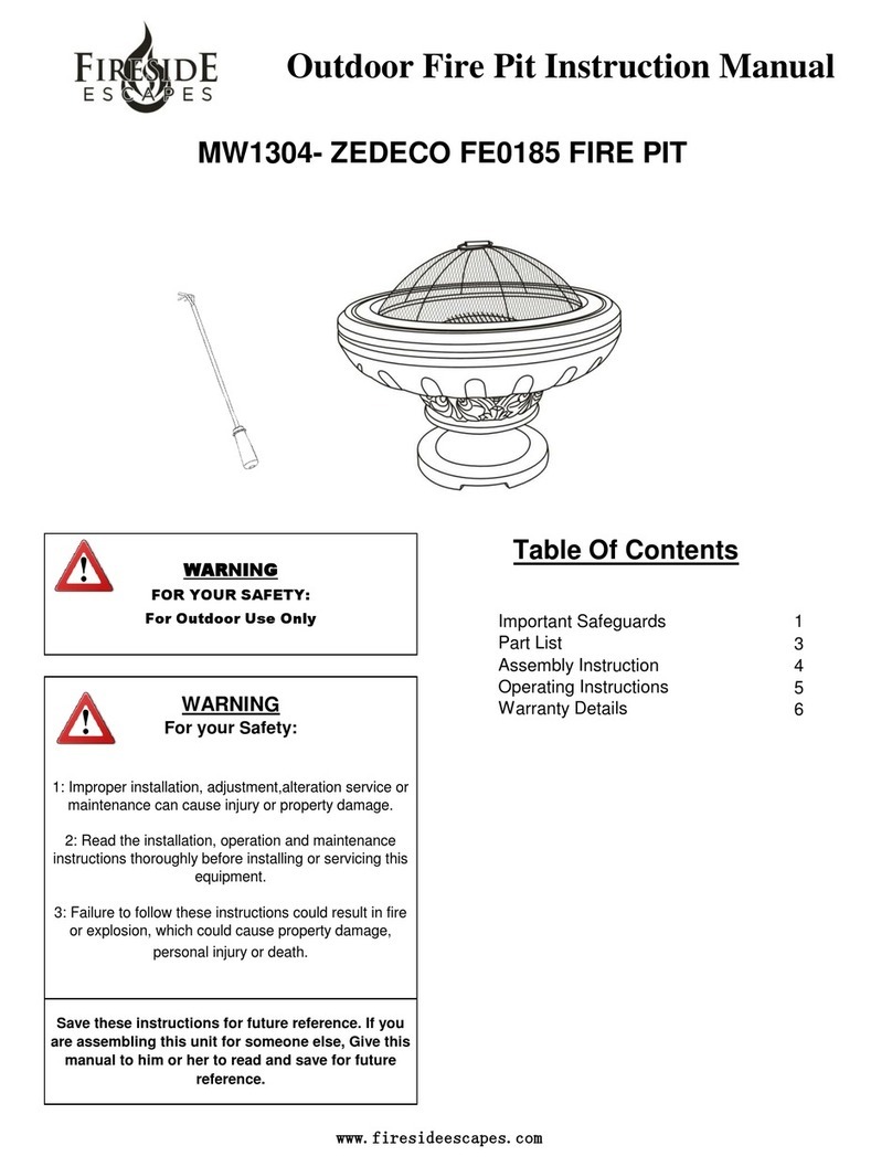 Fireside ZEDECO MW1304 instruction manual