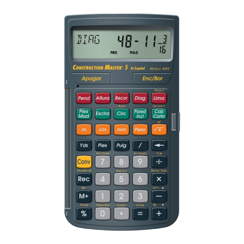 Calculated Industries Construction Master 5 User manual Calculated Industries Construction Master 5 User manual