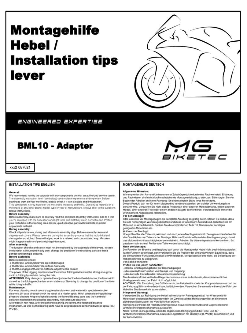 MG Biketec BML10 Installation tips