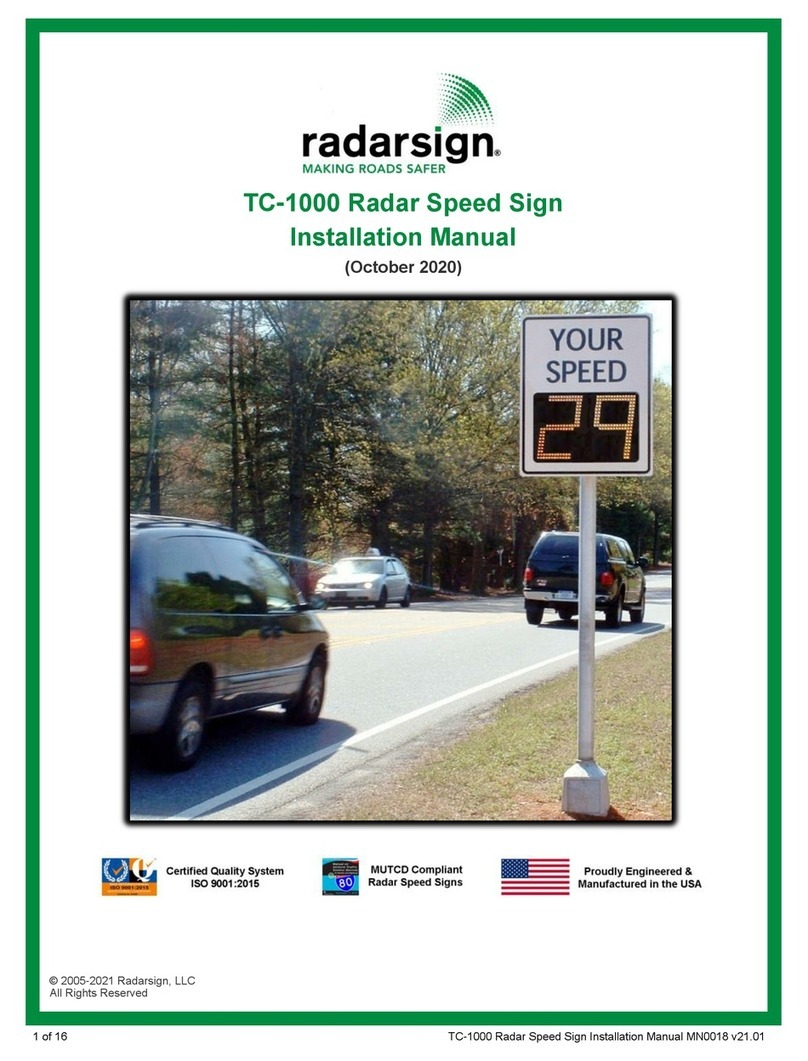 Radarsign TC-1000 installation manual