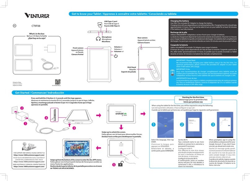 Venturer CT9F08 quick start guide