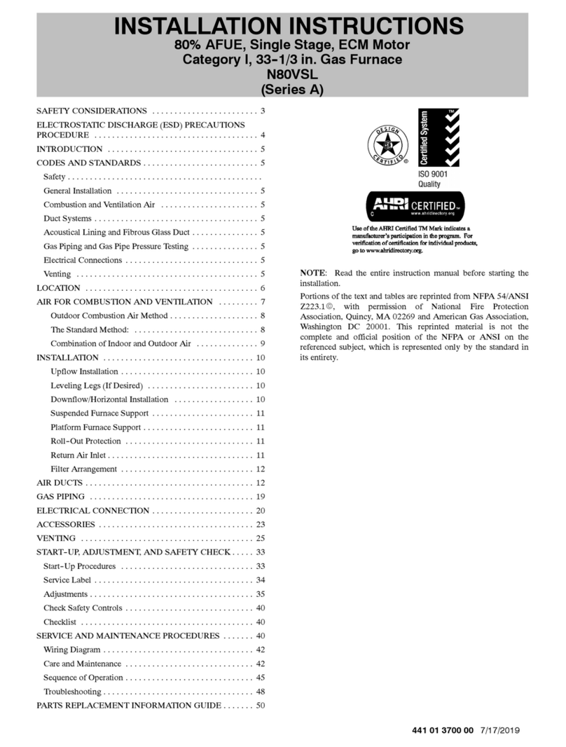 Carrier N80VSL User manual