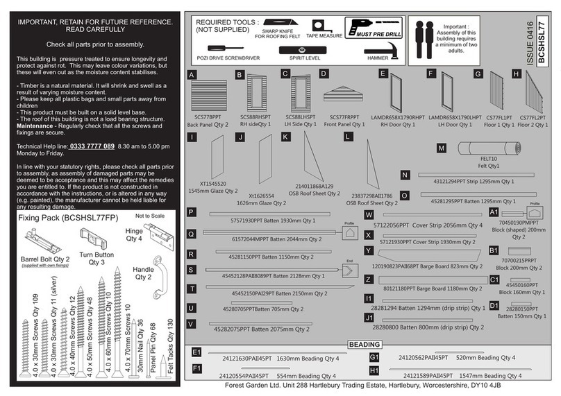 Forest garden BCSHSL77 User manual