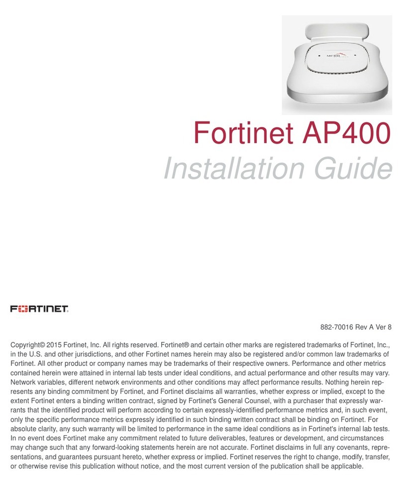 Fortinet AP400 Series User manual