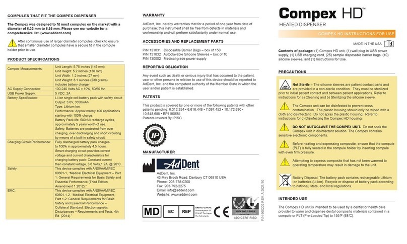 AdDent Compex HD Instructions for use