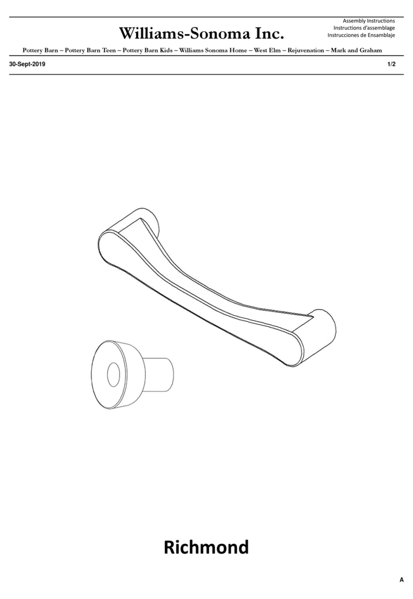 Williams-Sonoma Richmond Assembly instructions Williams-Sonoma Richmond Assembly instructions