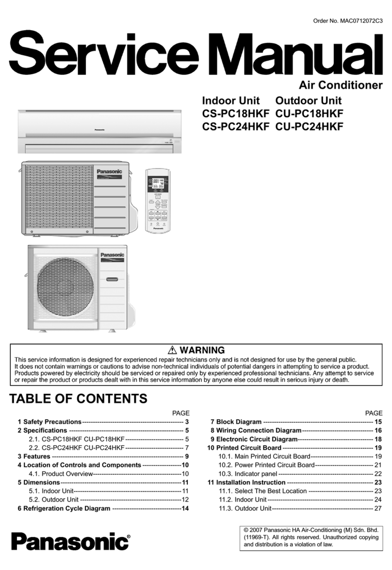 Panasonic CS-PC18HKF User manual Panasonic CS-PC18HKF User manual