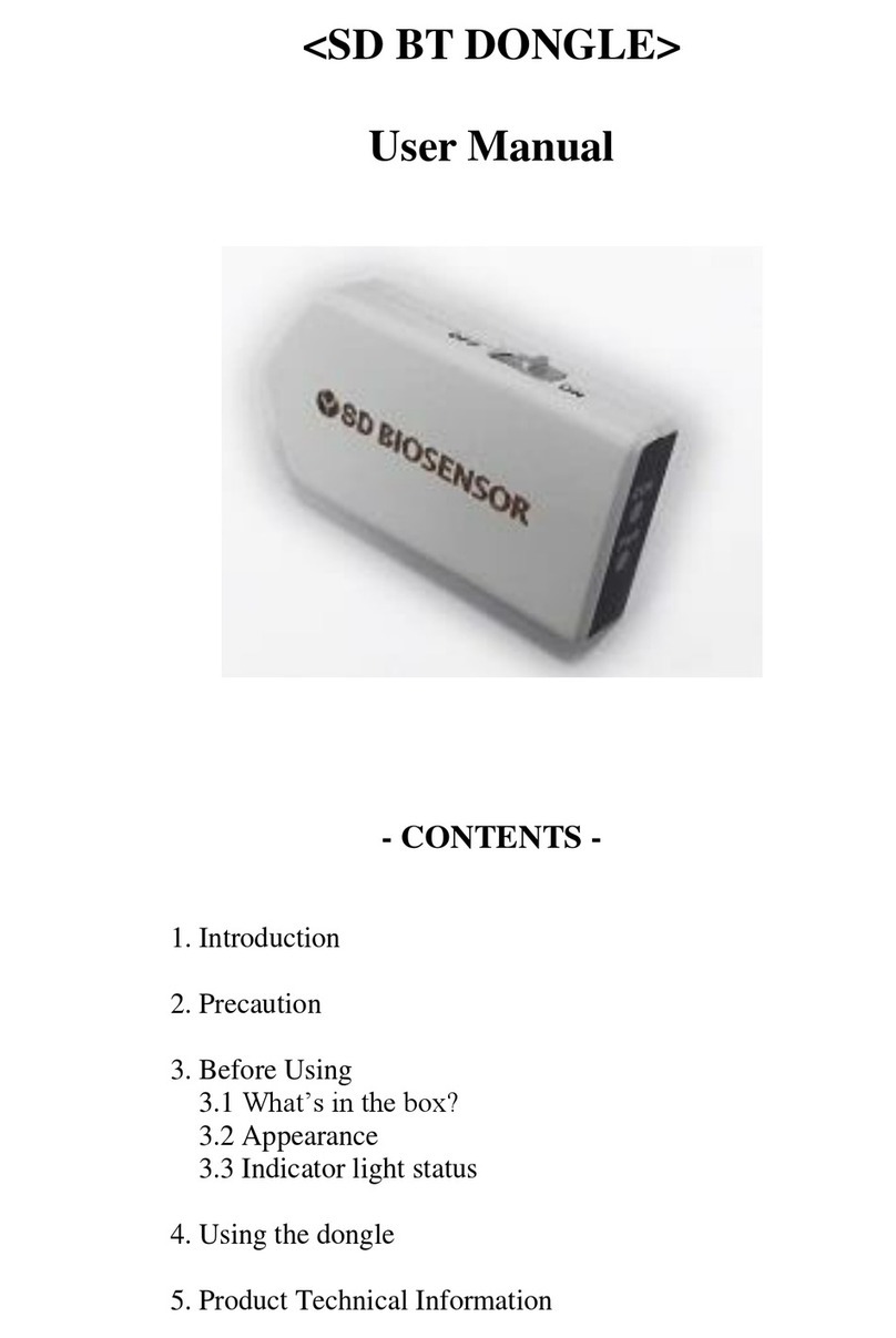 SD Biosensor SD BT DONGLE user manual