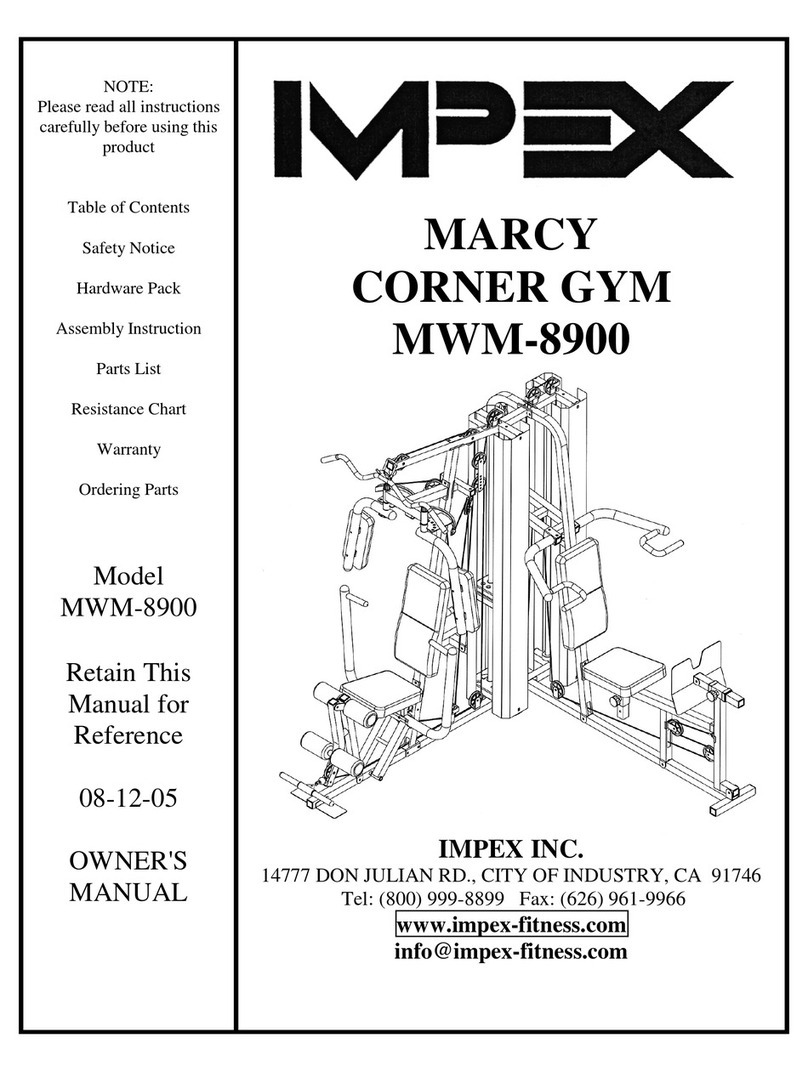 Impex MARCY MWM-8900 owner's manual