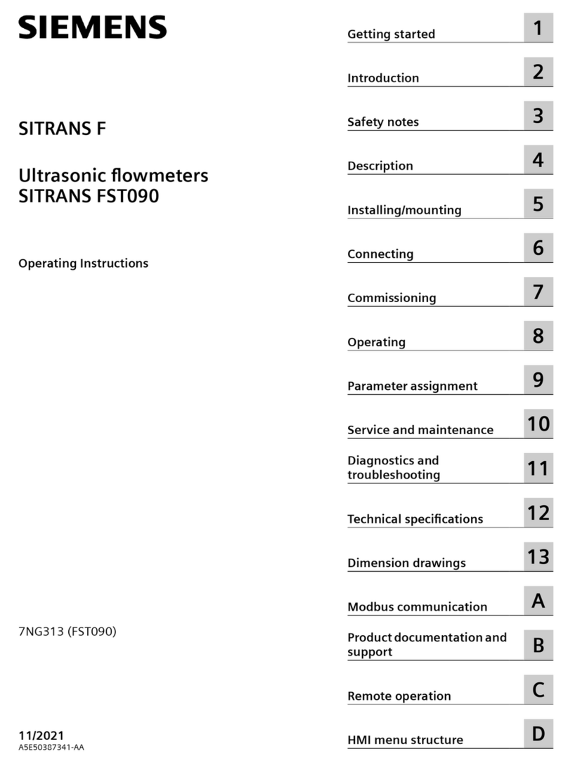 Siemens Sitrans F Series User manual