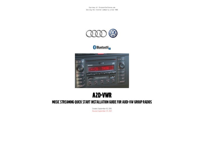 Discount Car Stereo A2D-VWR Quick start installation guide