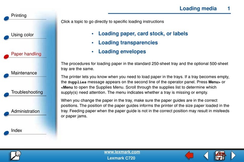 Lexmark C720 SERIES User manual