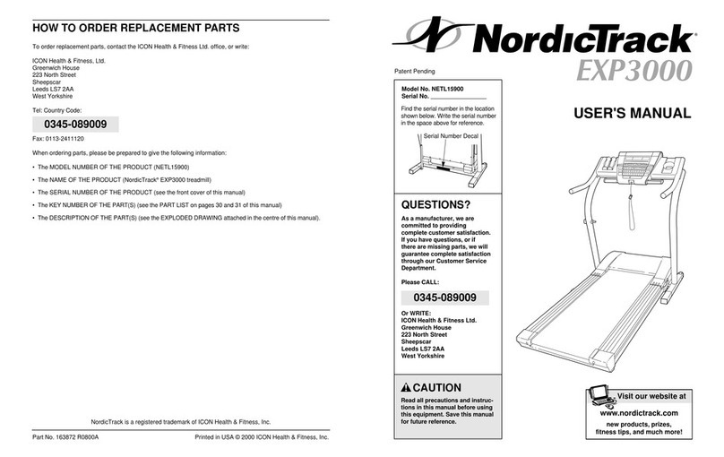 NordicTrack NETL15900 User manual