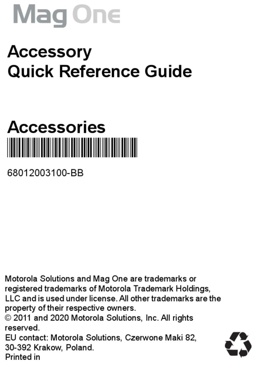 Motorola solutions Mag One User manual