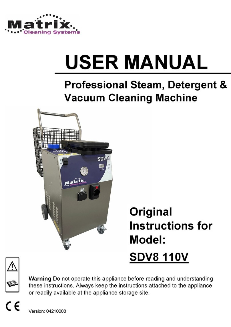 Matrix Cleaning Systems SDV8 user manual