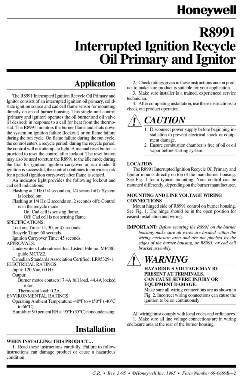 Honeywell R8991 User manual Honeywell R8991 User manual