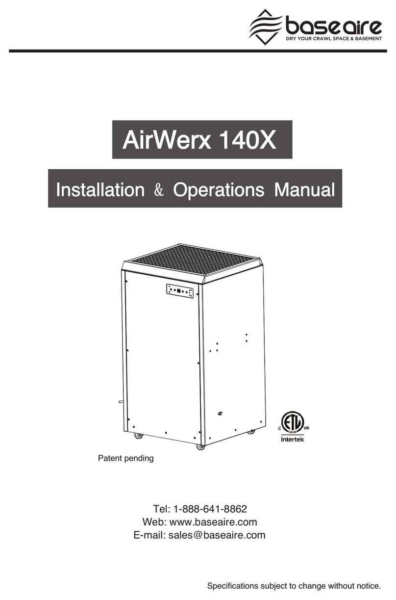 Base aire AirWerx 140X Installation & operation manual