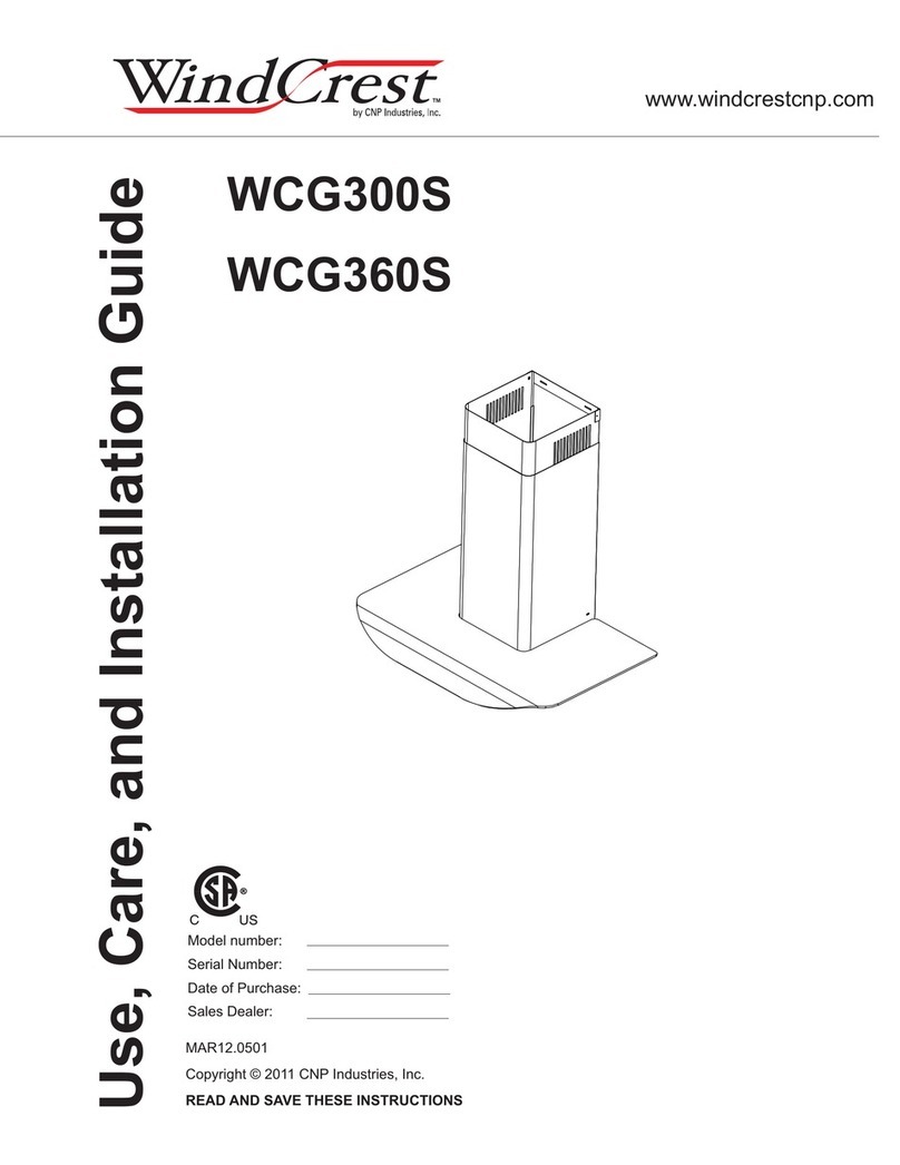 Wind Crest WCG300S Use, care and installation guide