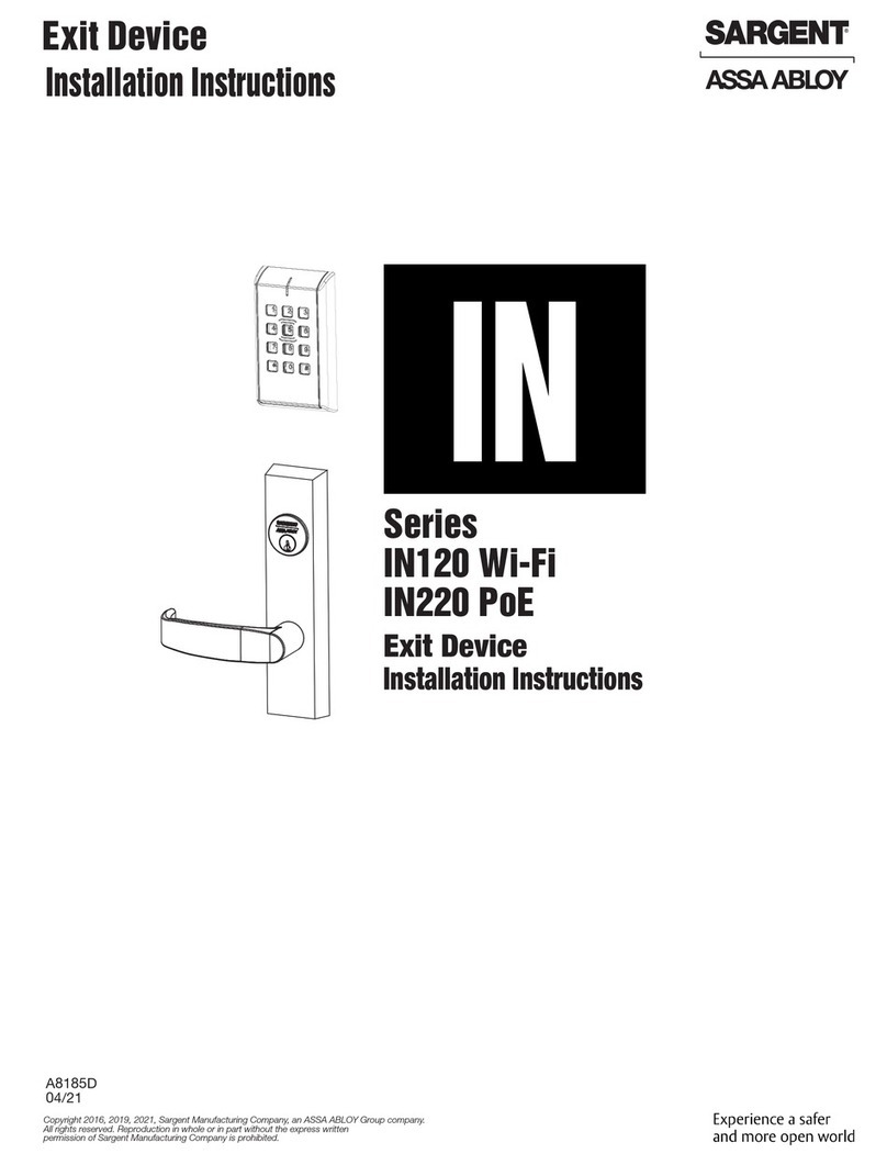 Assa Abloy SARGENT IN120 Wi-Fi Series User manual