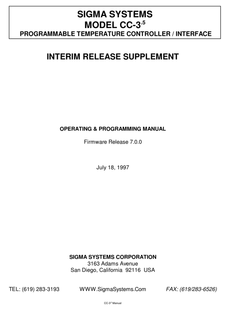 SIGMA SYSTEMS CC-3.5 Operating & programming manual