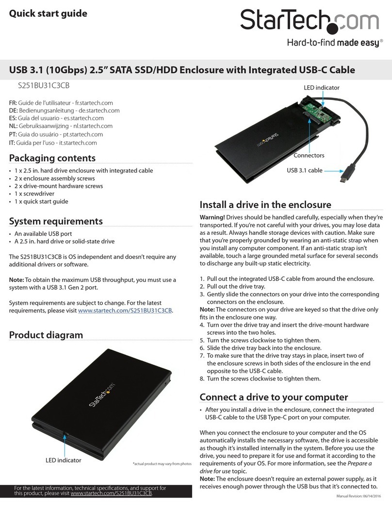 StarTech.com S251BU31C3CB User manual StarTech.com S251BU31C3CB User manual
