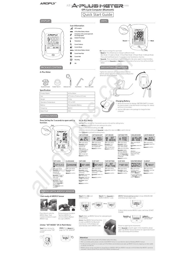 AROFLY A-Plus Meter quick start guide