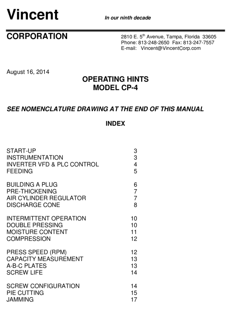 VINCENT CP-4 Operating hints