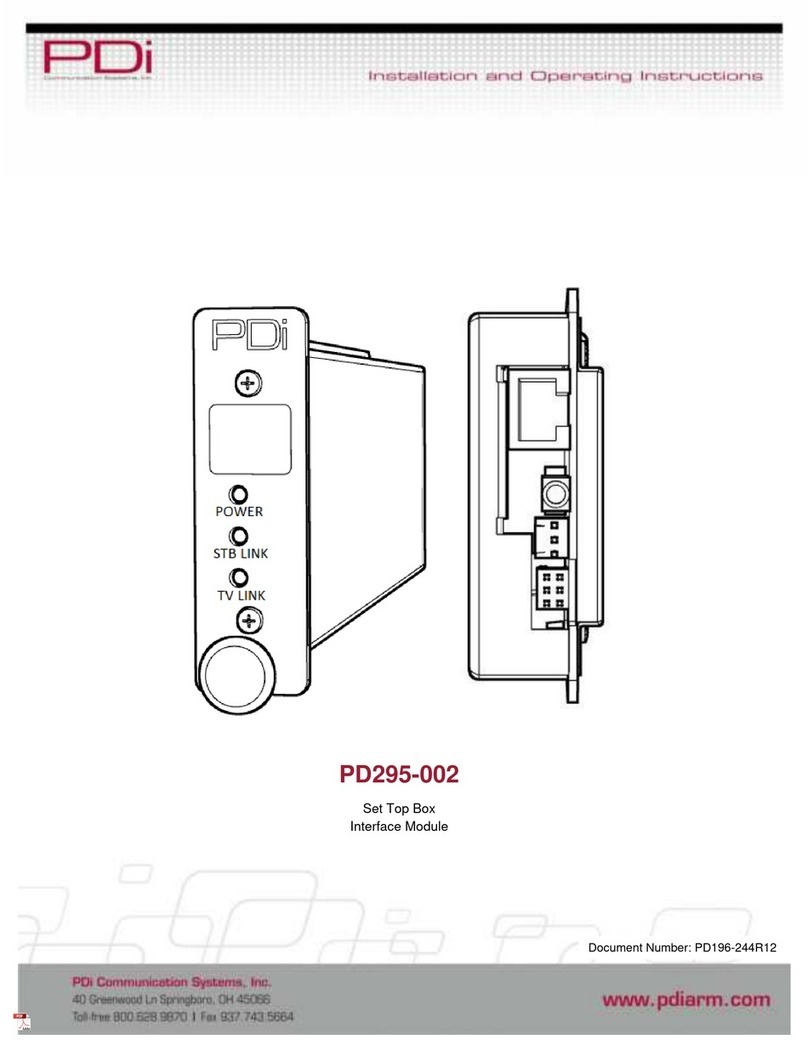 PDi PD196-244R12 Installation and operating instructions