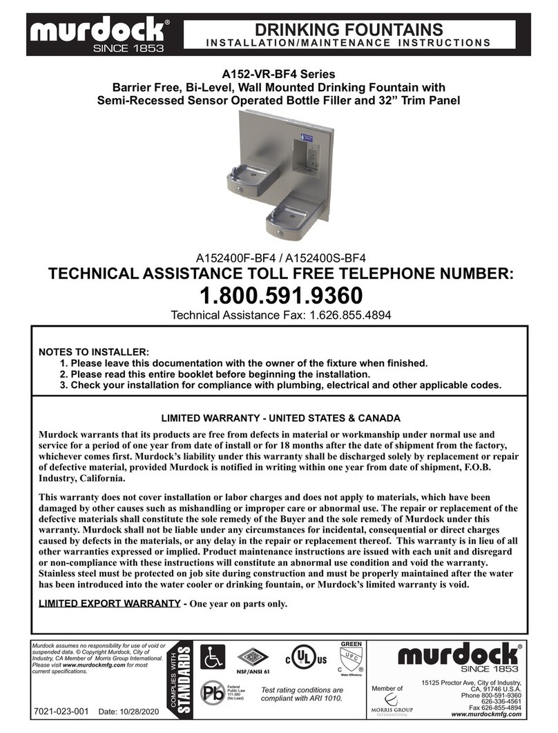 Murdock A152-VR-BF4 Series Installation and operating instructions