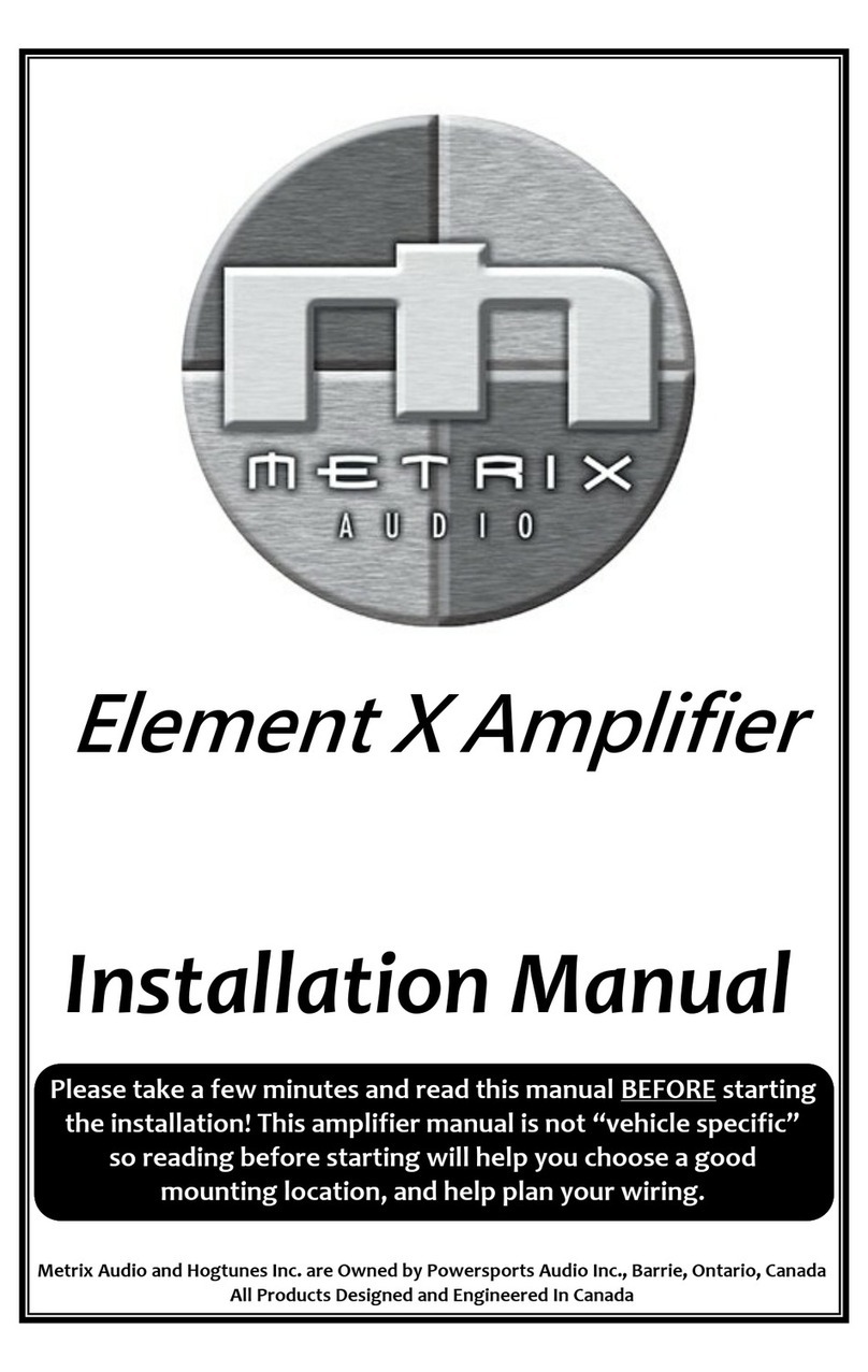 Metrix Audio Element X installation manual