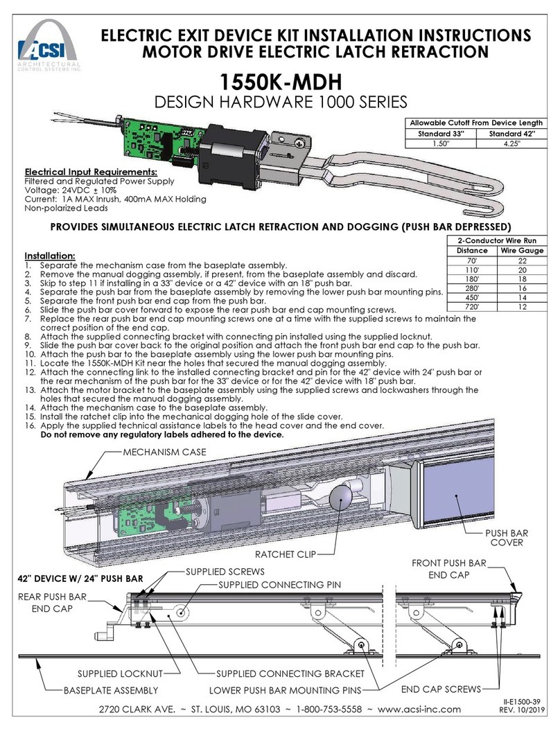 ACSI 1000 Series User manual