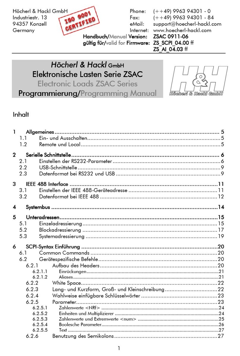 Höcherl & Hackl ZSAC Series Owner's manual