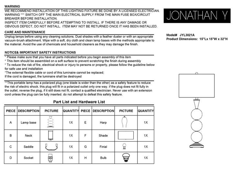 JONATHAN Y JYL3021A User manual