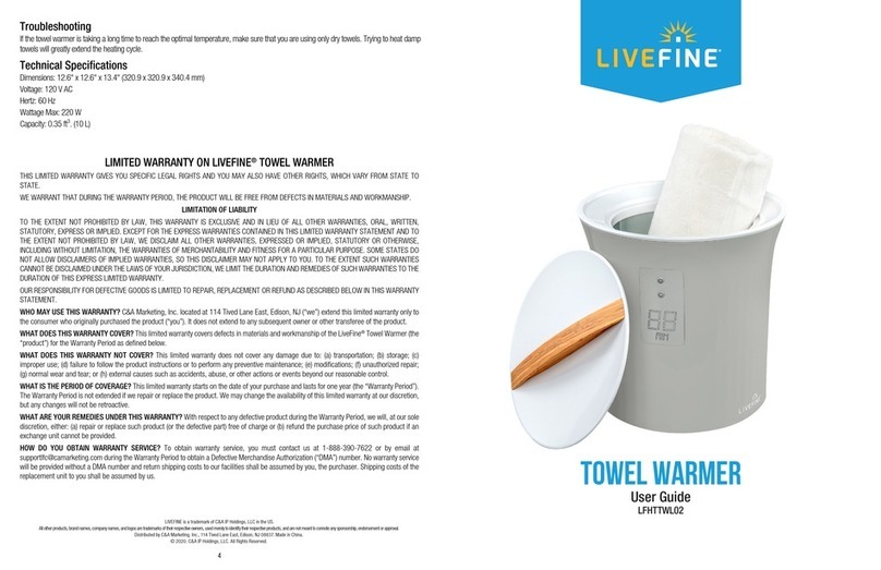 Live Fine LFHTTWL02 user guide