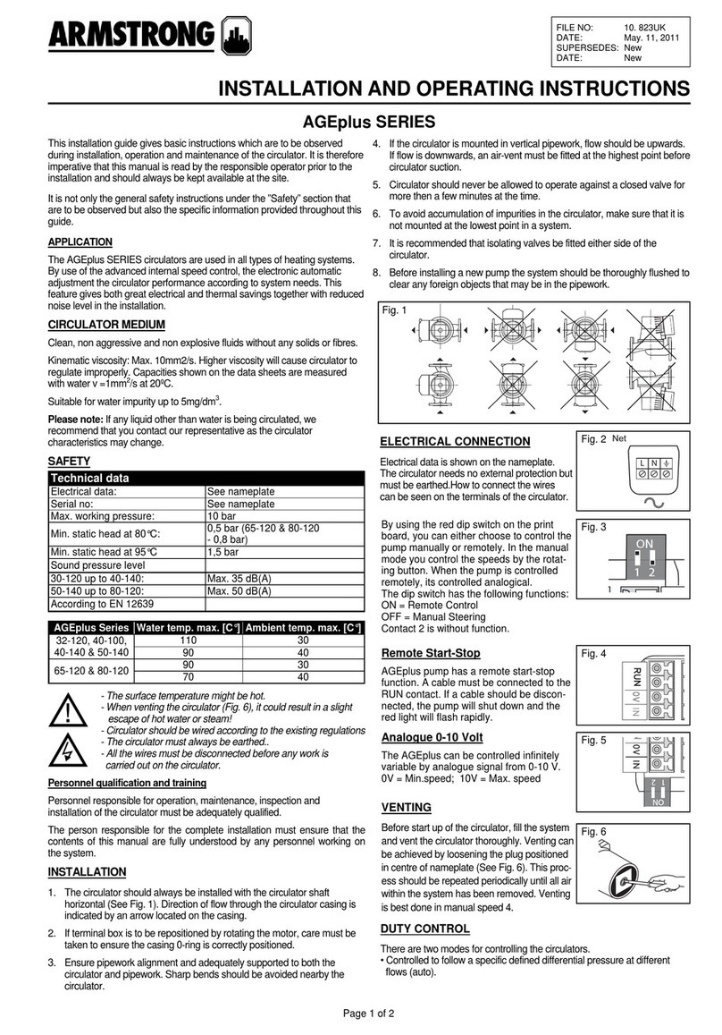 Armstrong AGEplus Series User manual