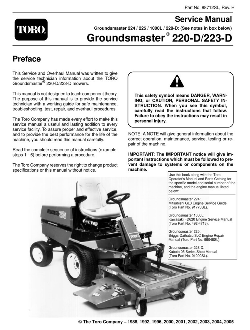 Toro Groundsmaster 220-D User manual