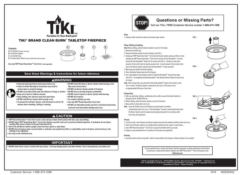 tiki BRAND CLEAN BURN ROUNDWICK manual