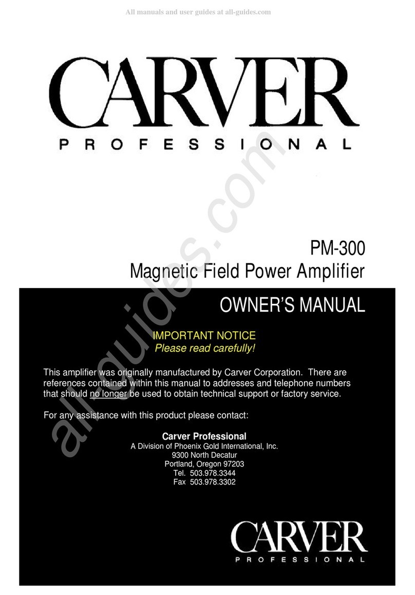 Carver Professional PM-300 User manual