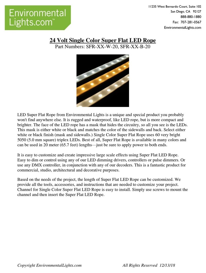 EnvironmentalLights.com SFR-XX-W-20 manual
