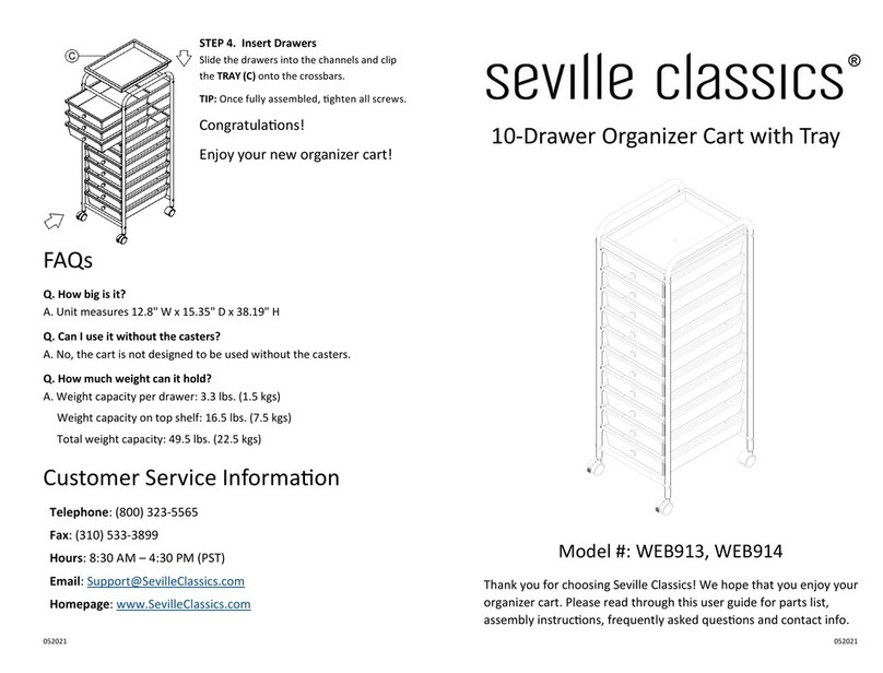 Seville Classics WEB913 quick start guide