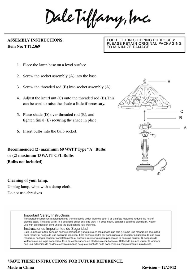 Dale Tiffany TT12369 Assembly instructions