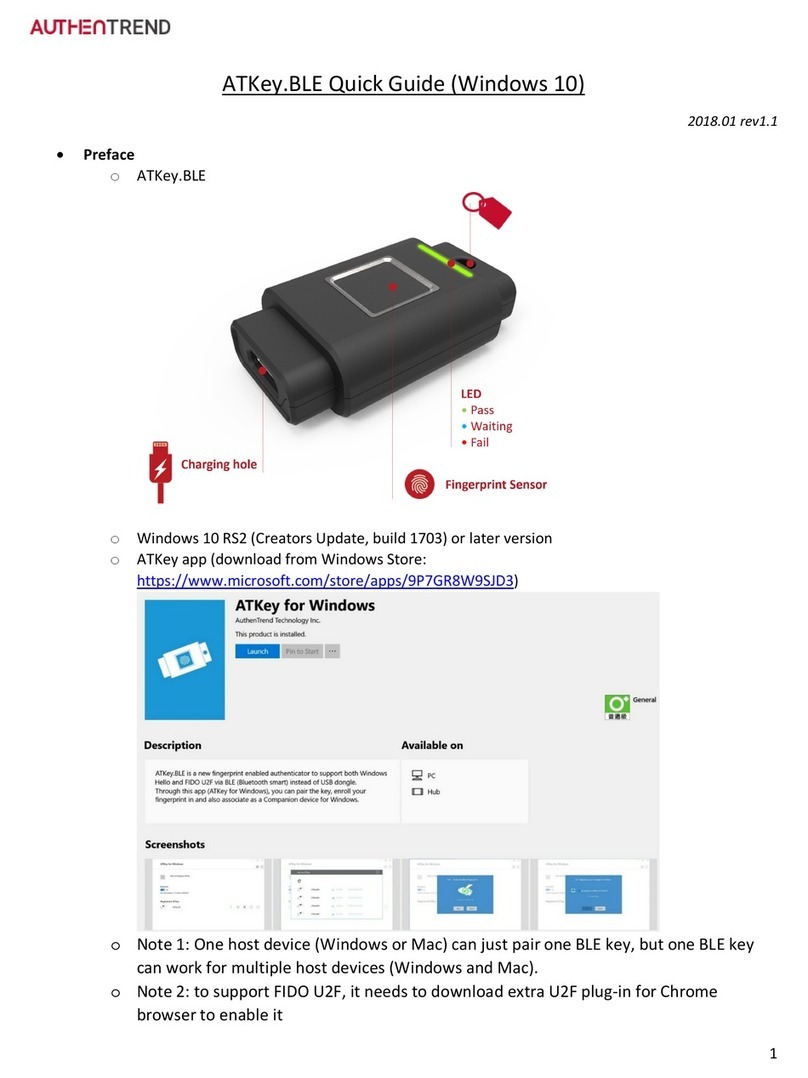 AuthenTrend ATKey.BLE User manual
