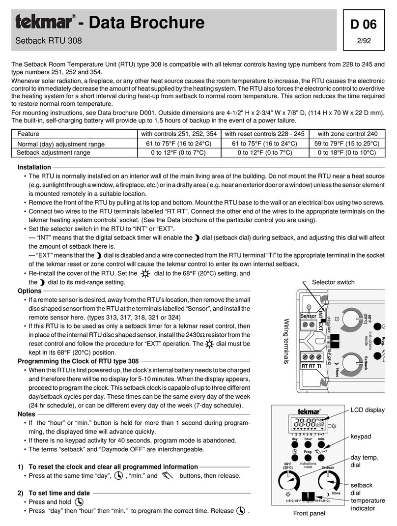 Tekmar 308 Data brochure