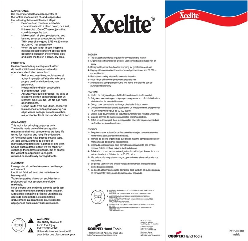Cooper Hand Tools Xcelite User manual