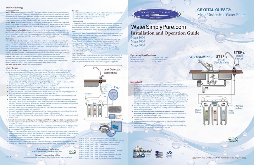 Crystal Quest Mega 1000 Operating instructions