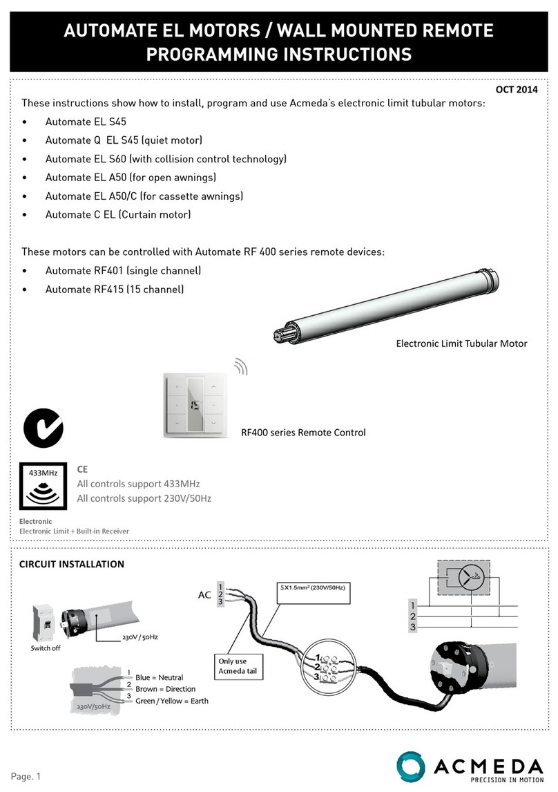 Acmeda RF400 Series instructions