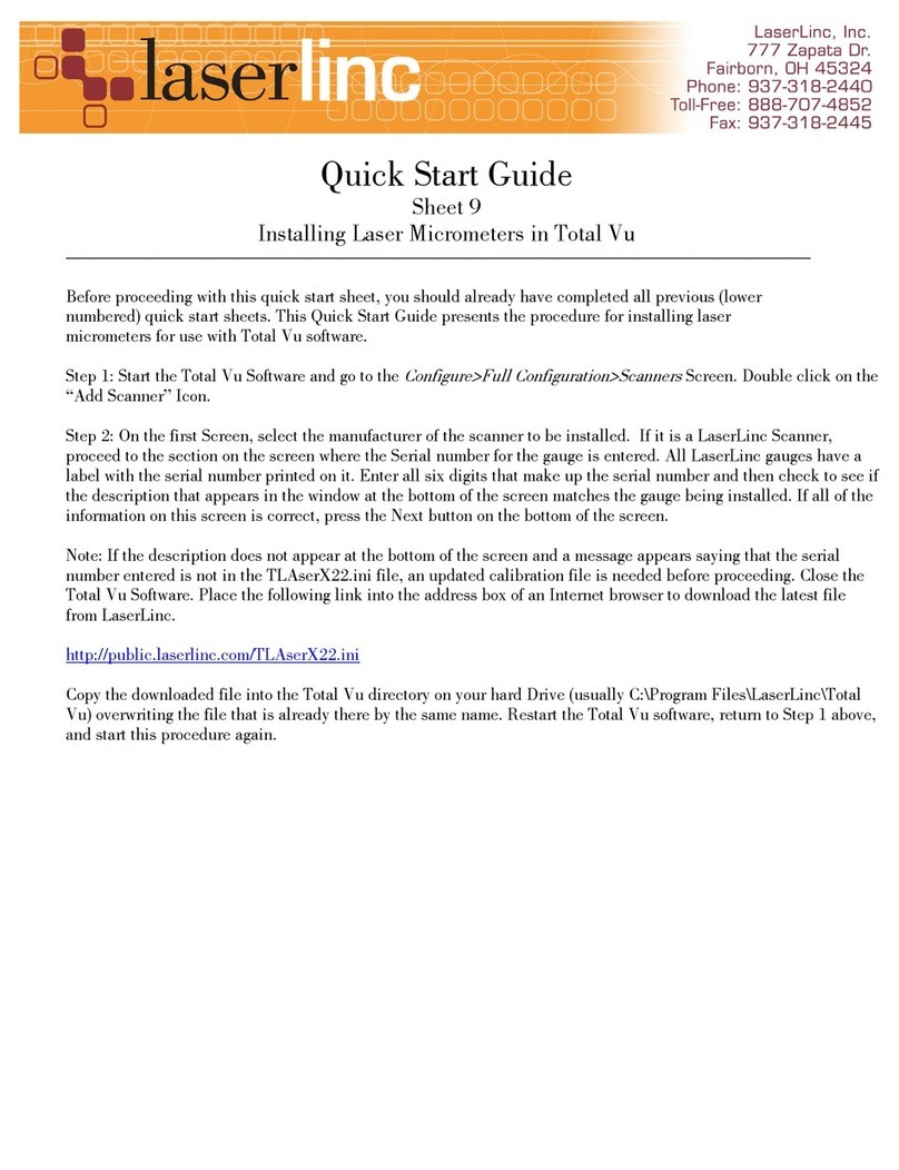 LaserLinc 122 quick start guide