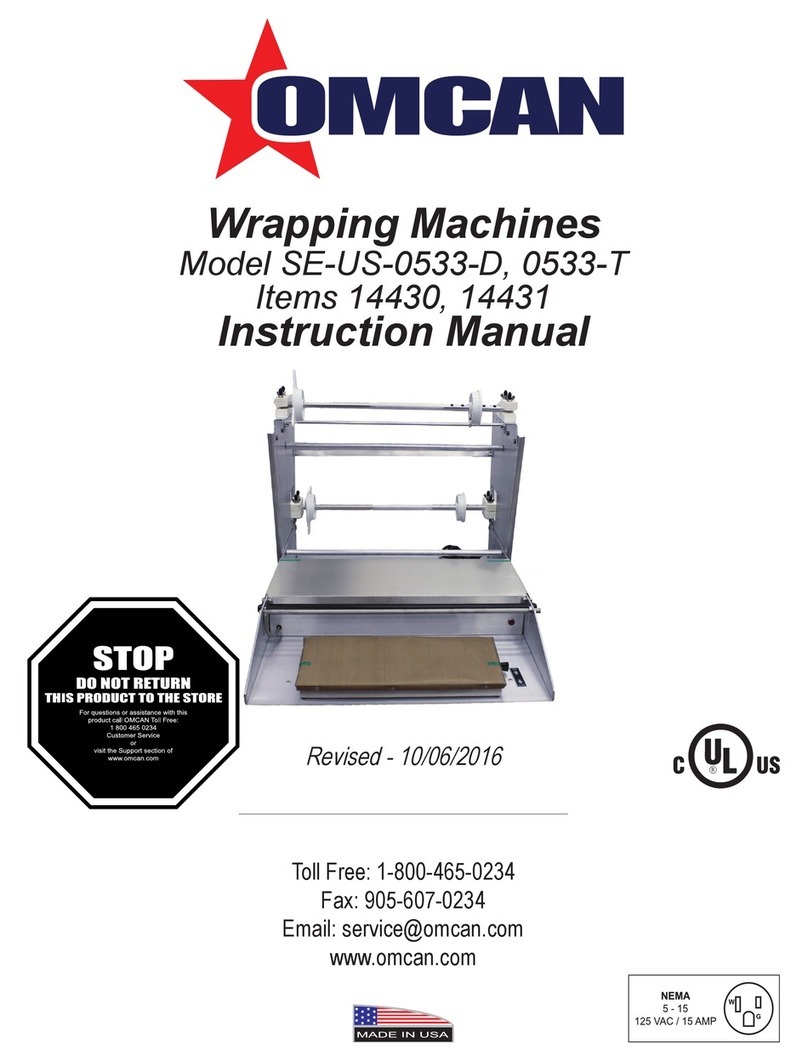 Omcan SE-US-0533-D User manual