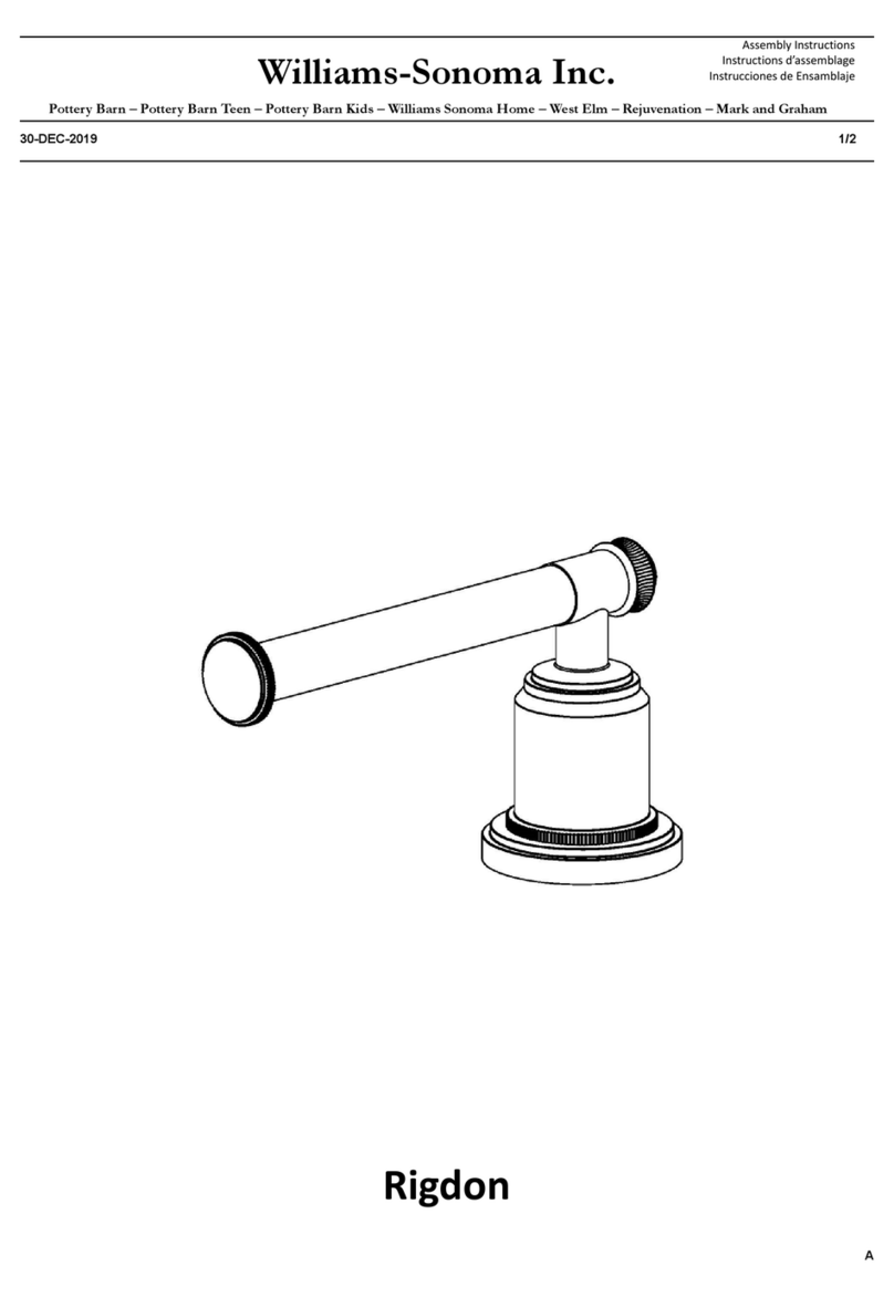 Williams-Sonoma Rigdon User manual